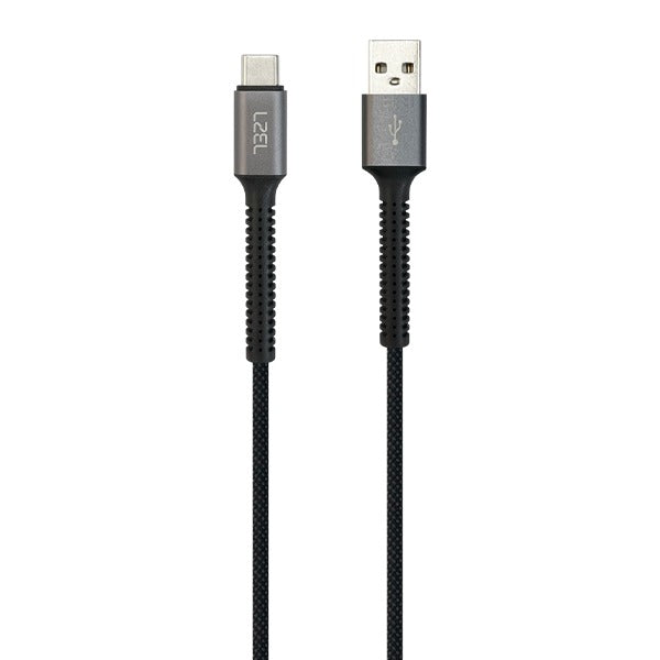 LZEL Celeris Power Ac Fabric Braided USB-A to USB-C Cable 1.2m | Black