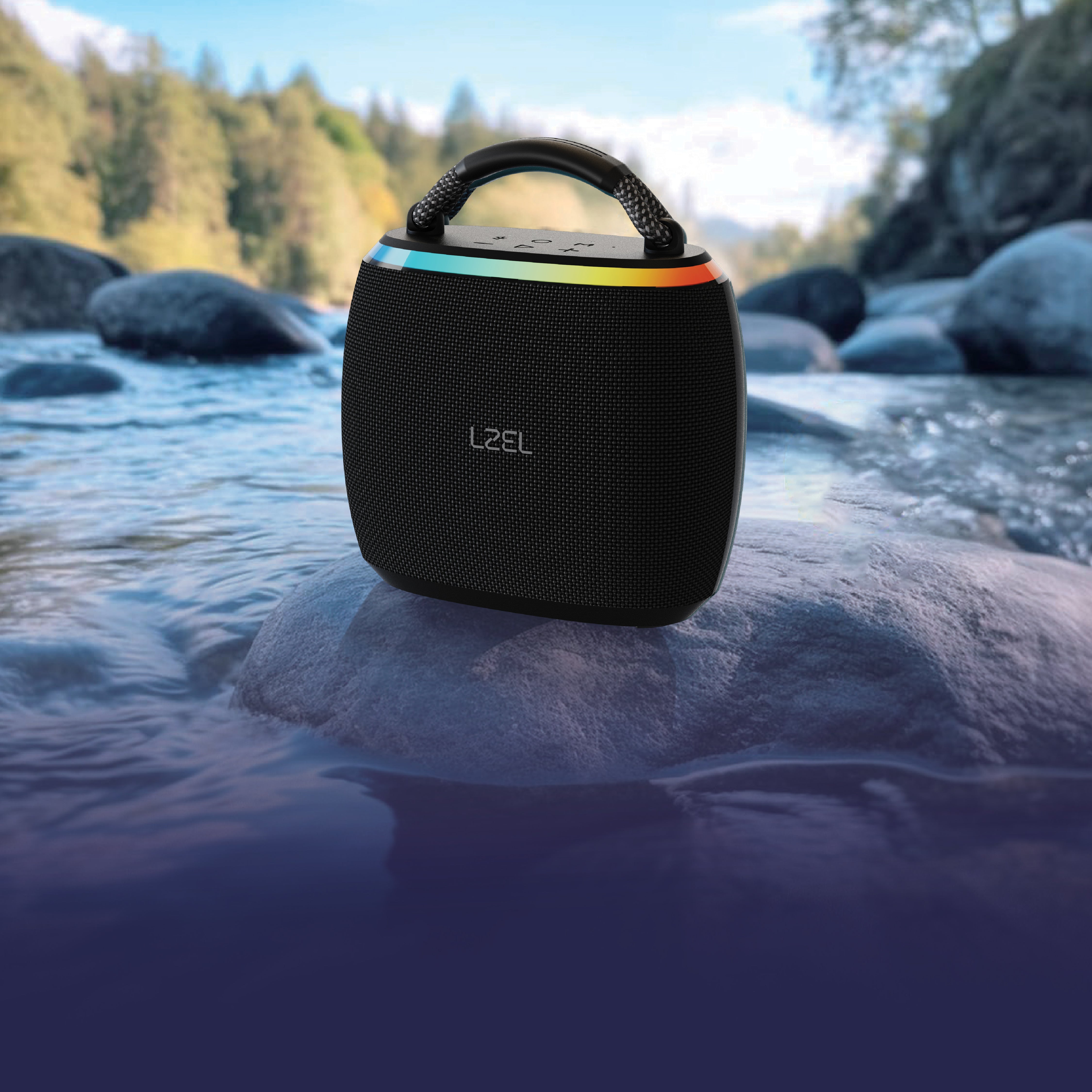 LZEL AquilaSonus Pulse Ultimate – Waterproof Portable Bluetooth Speaker | Black