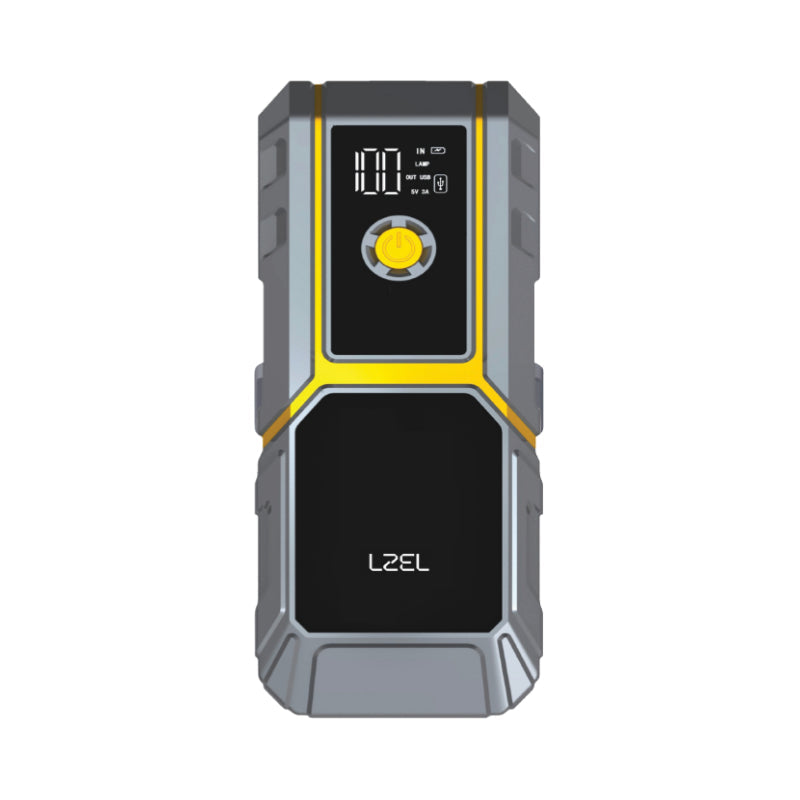 LZEL EnergizeIgnite - 12,000mAh Car Jump Starter with LED Flashlight |Gray/Yellow