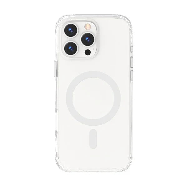 LZEL iPhone 16 Pro Max Mag Hex Armor Case Clear | White