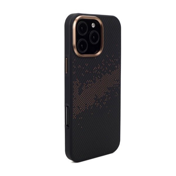 LZEL iPhone 16 Pro Max Magkevlar Armor Case With Magsafe Copper/Black