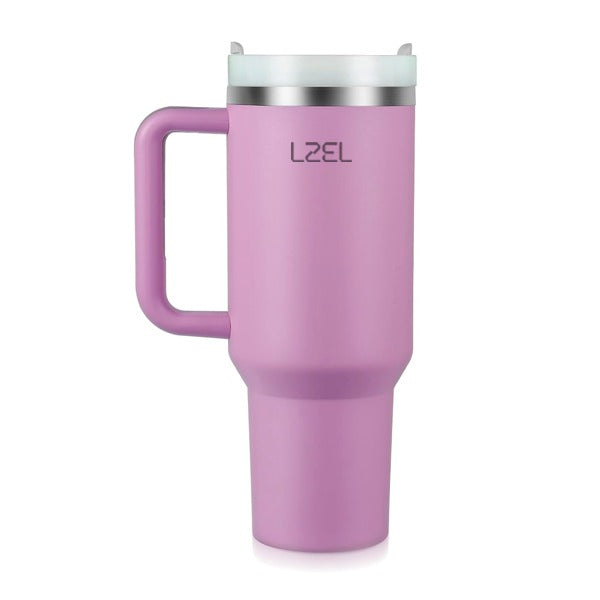 LZEL Tumbler With Handle 800ML Aqua Pure Vacuum Insulated Light Purple