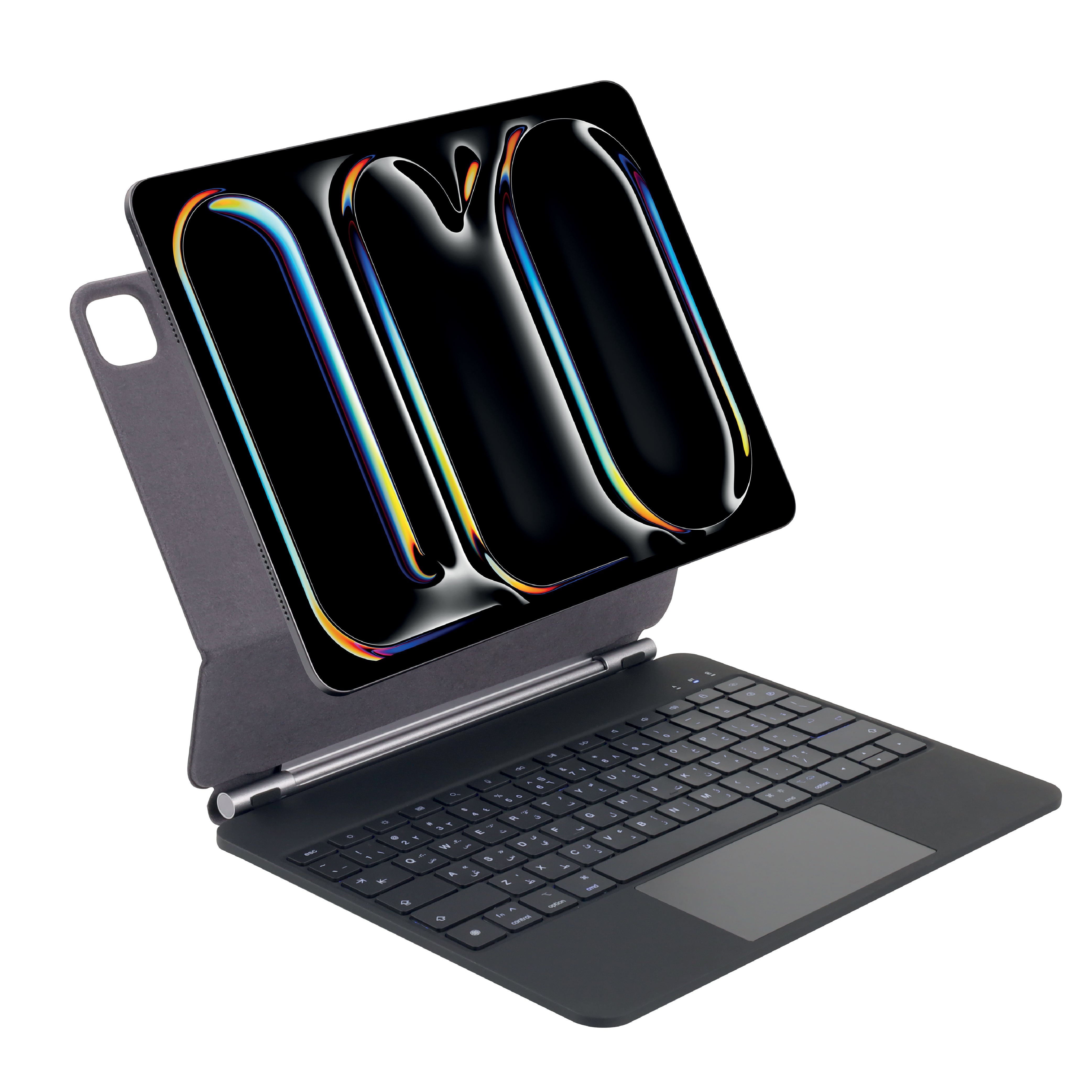 LZEL iPad Pro 11-inch M4 Zenkey Axon Series Magic Keyboard Arabic And English Black