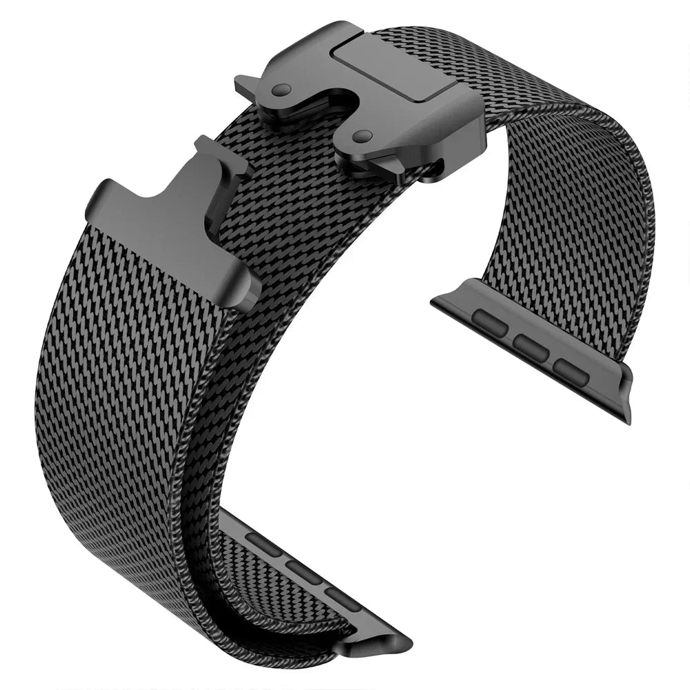 LZEL Avalonflex Titanium  Milanese Loop Watch Band For 42/44/45/46/49mm (S10) | Black