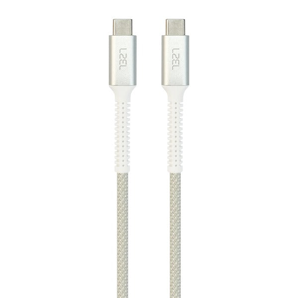 LZEL Celeris Power N Fabric Braided 240w USB-C to USB-C Gen 3 Cable 1.2m | White