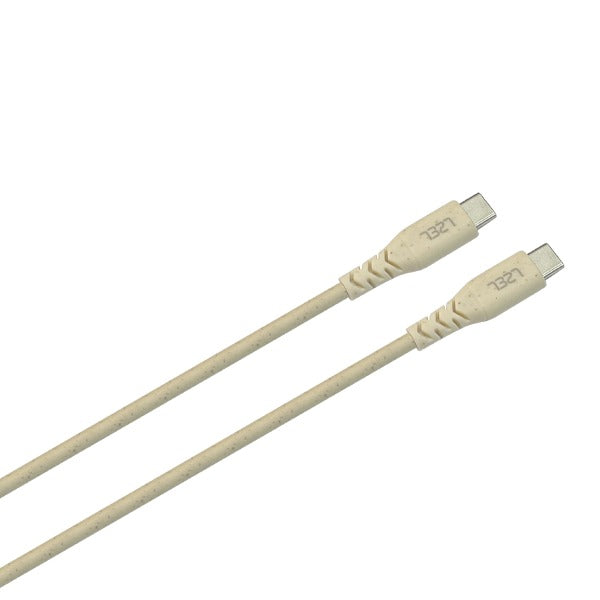 LZEL Celeris Power Eco Friendly 60w USB-C to USB-C Cable 1.2m | Oatmeal/Off-White