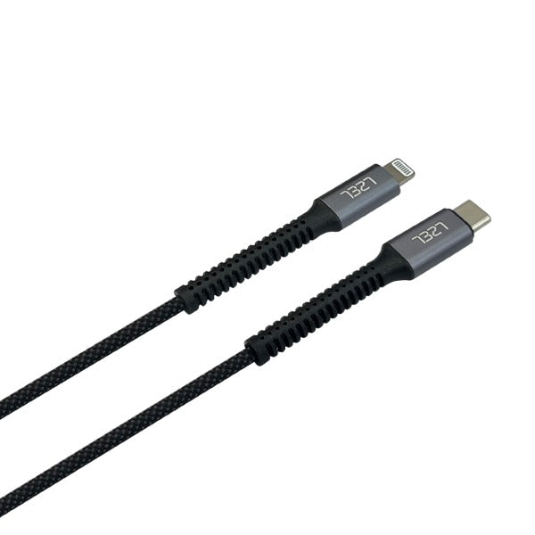 LZEL Celeris Power Volt Ll Fabric Braided 60W USB-C to Lightning 1.2m Cable | Black