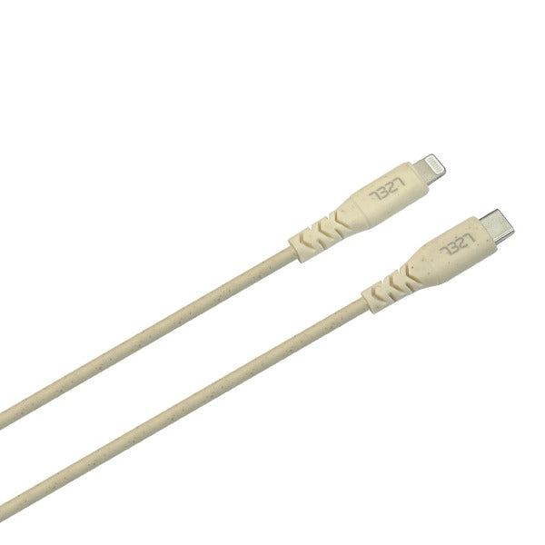 LZEL Celeris Power Volt Eco Friendly 60W USB-C to Lightning Cable 1.2m | Oatmeal/OFF-White