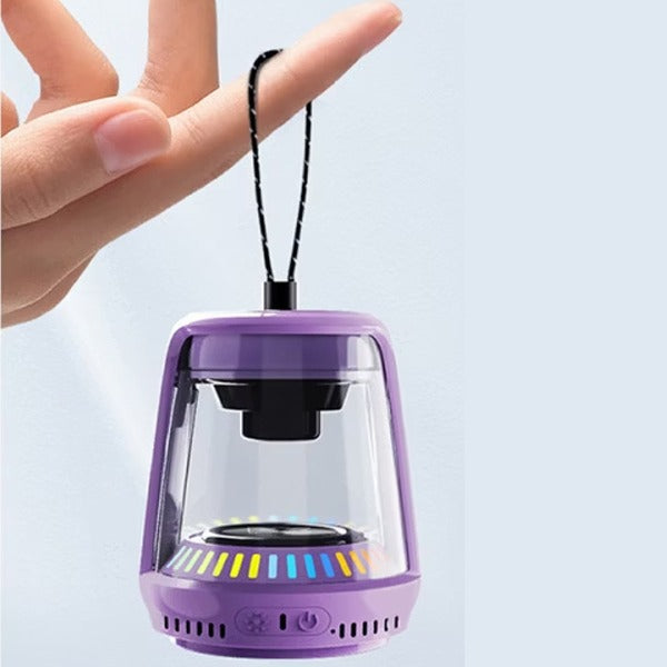 LZEL Aquilasonus Lamp Compact Waterproof Bluetooth Speaker With Dynamic RGB Lights |Purple