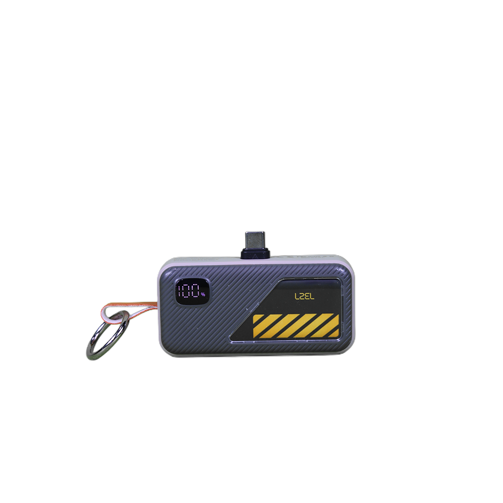 LZEL NanoFlux Charger Mini – 5,000mAh PD Type-C Power Bank with Built-in Lightning Cable | Gray