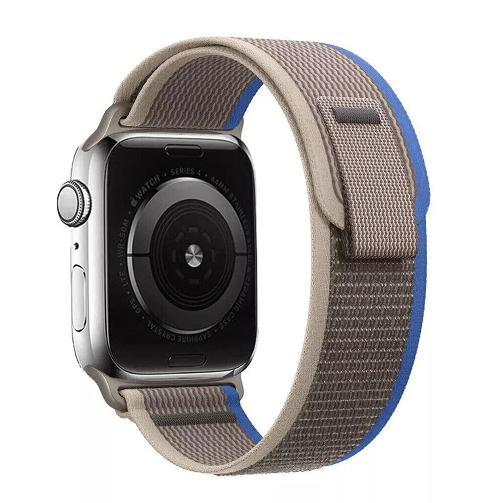 LZEL 42/44/45/46/49MM AvalonFlex Nylon Watch Band Blue/Gray